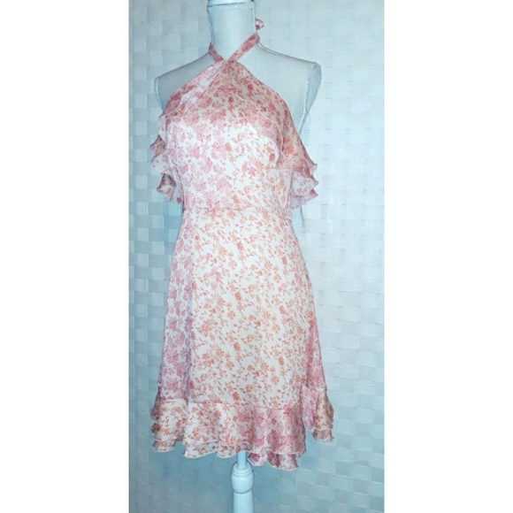 Gianni Bini Louise Floral Ditsy Print Halter Crepe - Picture 2 of 16